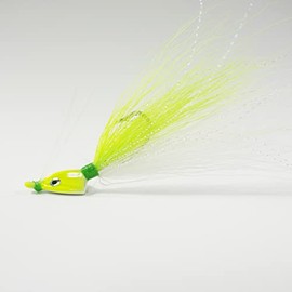 (Chartreuse) ‎Key West Bonefish Bucktail Jigs - 30° Angled - 1/8 oz - 3 Pack