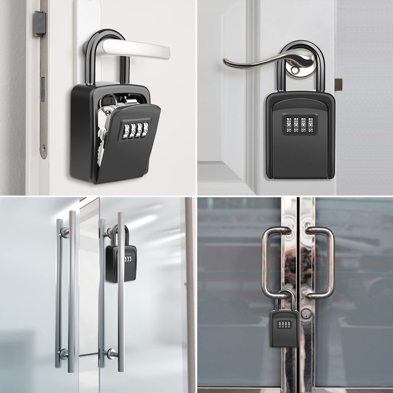 Diyife Key Safe with Shackle, Weatherproof 4 Digit Key Safe