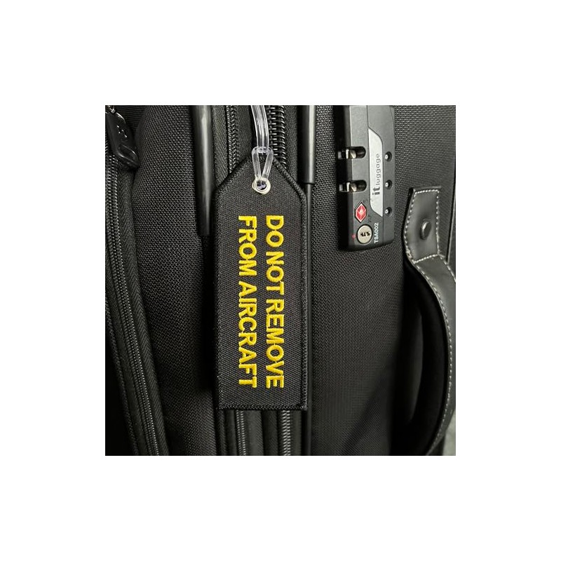 Crew/Do Not Remove from Aircraft Luggage tag | Black/Yellow |