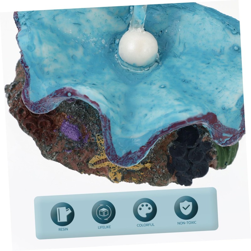 ORFOFE Aquarium Bubbler Oxygenated Shell Ornament Resin Fish Tank Decorations