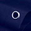 Homehold 200x200cm Navy Blue Bathroom Curtain With Hooks, Extra Long