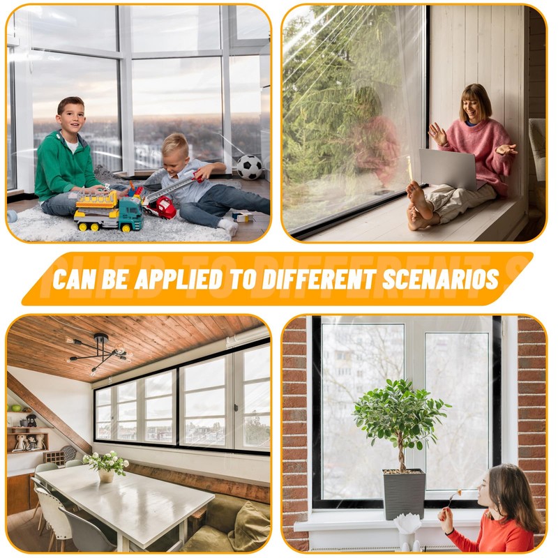 EcoBrisa Strength Window Insulation Kit 63*63IN Heavy Duty Winter Window