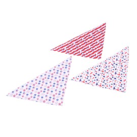 VILLFUL 3PCS Dog Bandanas Adjustable Triangle Scarf with Adorable Star Pattern for Pet Celebrations Keeps Dry and Clean for Puppies and