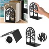 DACUAN Metal Bookend, 4 Packs Durable Book Holders, Book Shelf