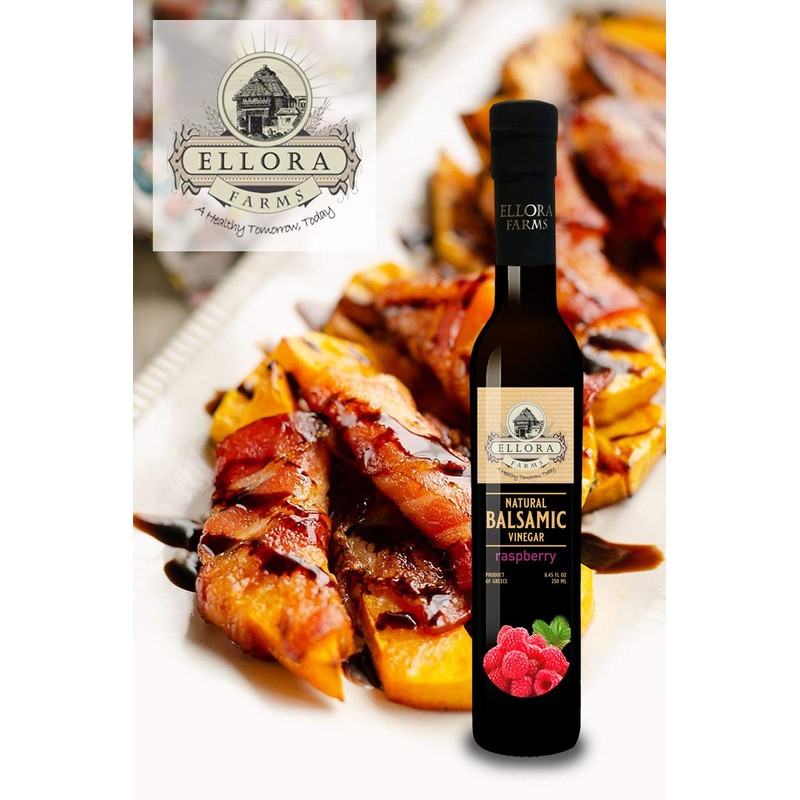 Ellora Farms, Fresh Raspberry Infused Thick Balsamic Vinegar, All Natural,