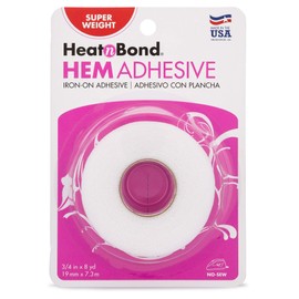 HeatnBond Hem Iron-On Adhesive, Super Weight, 3/4 Inch x 8 Yards, White