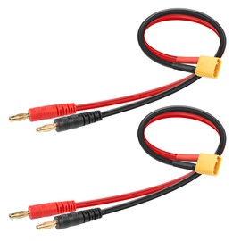 YACSEJAO XT30 to Banana Plug 14AWG XT30 Male to 4mm Banana Plug 2pcs