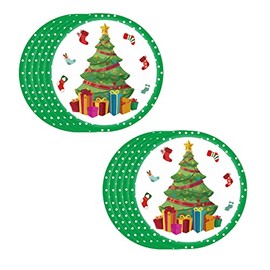 Christmas Party Paper Plates 9inch,Winter Snowflakes Christmas Tree Disposable Paper Plate Christmas Tableware Decor for Winter Holiday Birthday Xmas Party Supplies Christmas Paper Plates Decorations