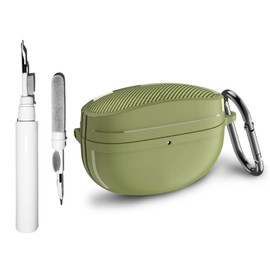 SKPY - Funda protectora anticaída de fibra de carbono compatible con Sony WF-1000XM5, TPU suave con herramientas de limpieza de mosquetón para niños, niñas, mujeres, hombres y adolescentes