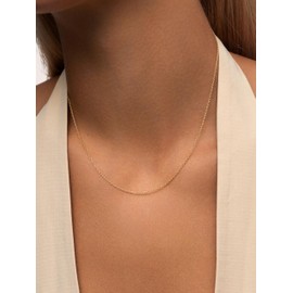 SINGULARU - Necklace Everything - Classic Necklace in 925 Sterling Silver - Simple Chain One Size - Women's Jewellery - Various Finishes, Unit size, Gold, No Gemstone