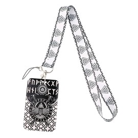 Lanyard mit Kartenhülle Kartenhalter Ausweis aus Stoff Hält 2 Karten, Umhängeband Cute Holder für ID, Arbeitskarte, Schlüsselband zum Umhängen mit Karabiner Geeignet für Handy, Schlüssel, USB (2)