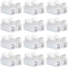 Yosawo 65 Pieces 2P Spring Wire Connectors,Electrical Cable Clamp Terminal Block Connector, LED Strip Light wire connectors （CH2)