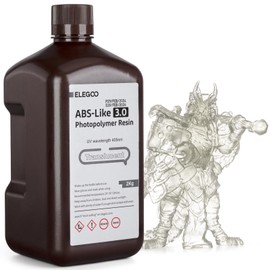 ELEGOO ABS-Like 3D Printer Resin 3.0, 405nm UV-Curing Photopolymer Resin for LCD/DLP 3D Printing, with Enhanced Strength and Toughness, High Precision, Low Viscosity, Translucent 2000g