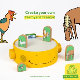 QUBITUNES Interactive Audio Play Stage Game | Sounds of The Farm Game |Create Sound & Stories | Listen, Learn and Play | Ages 3+ Boys & Girls