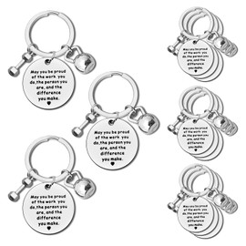 12Pcs Fitness Instructor Keychain Gift Appreciation Gift Thank You Gift for Fitness Workout Coach Fitness Trainer Gift Personal Trainer Bodybuilder Gym Workout Gift Coworker Student Graduation Gift