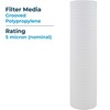 SpiroPure SP-AP110 10x2.5 5 Micron Grooved Melt-Blown Polypropylene Sediment Water
