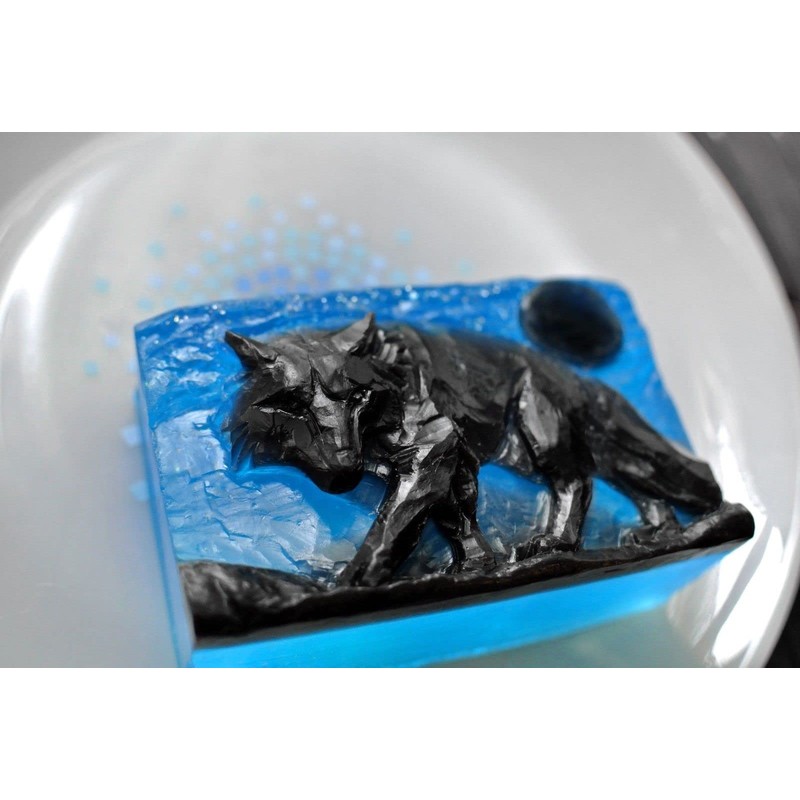 Wolf Silicone Mold SOAP Wax Plaster Resin Clay Monster