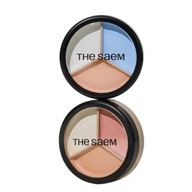 THE SAEM Cover Perfection Triple Pot Concealer 4.5g*3colors, Color:01 Correct Beige