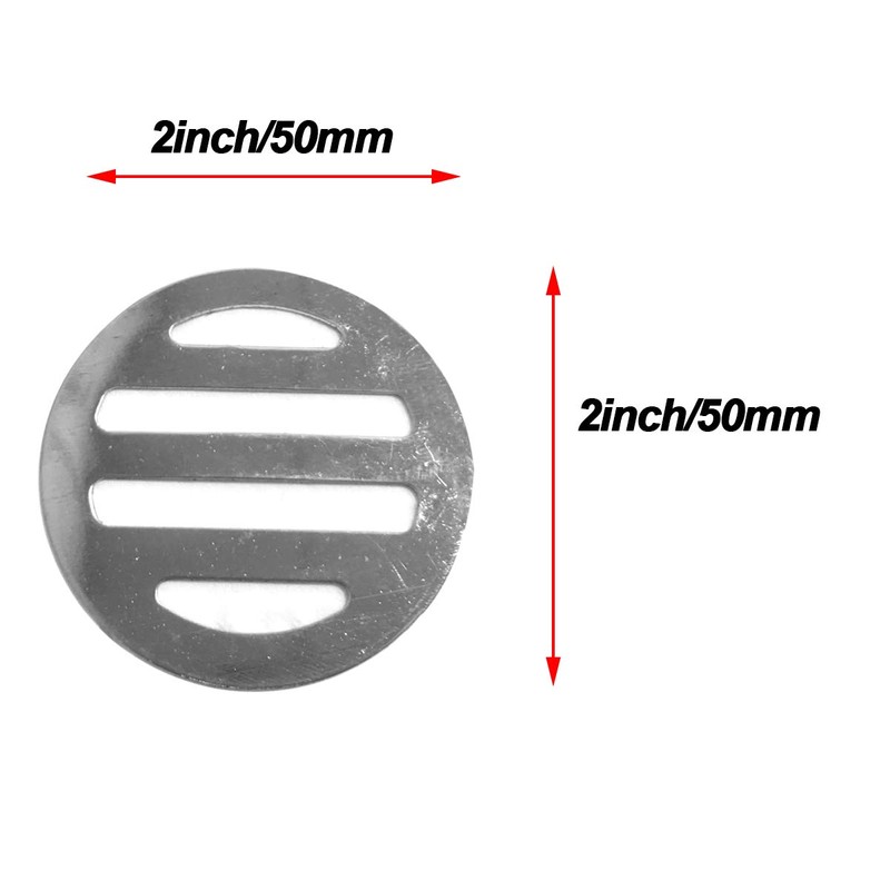 NGe 4Pcs Silver Tone 304 Stainless Steel Round Floor Drain