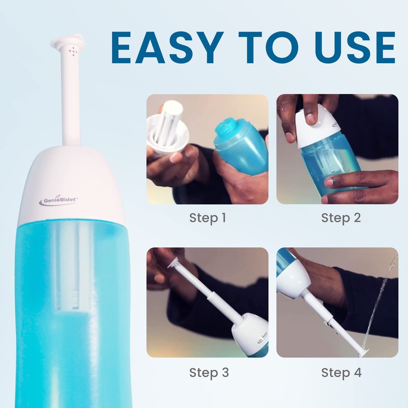 GenieBidet On The Go Portable Travel Bidet with Telescoping Nozzle