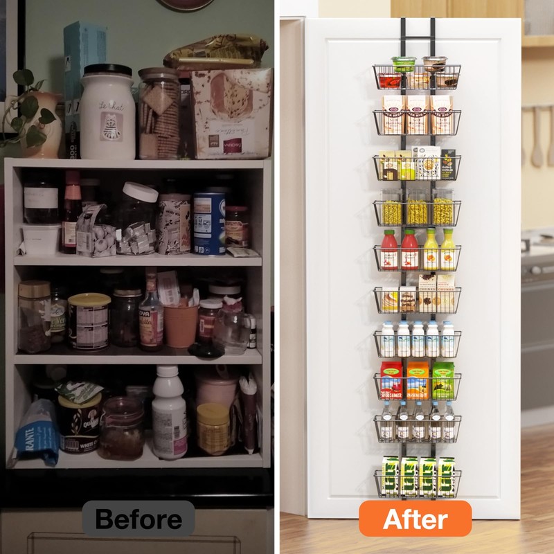 Hocookeper 10 Tier Over the Door Pantry Organizer, Over the