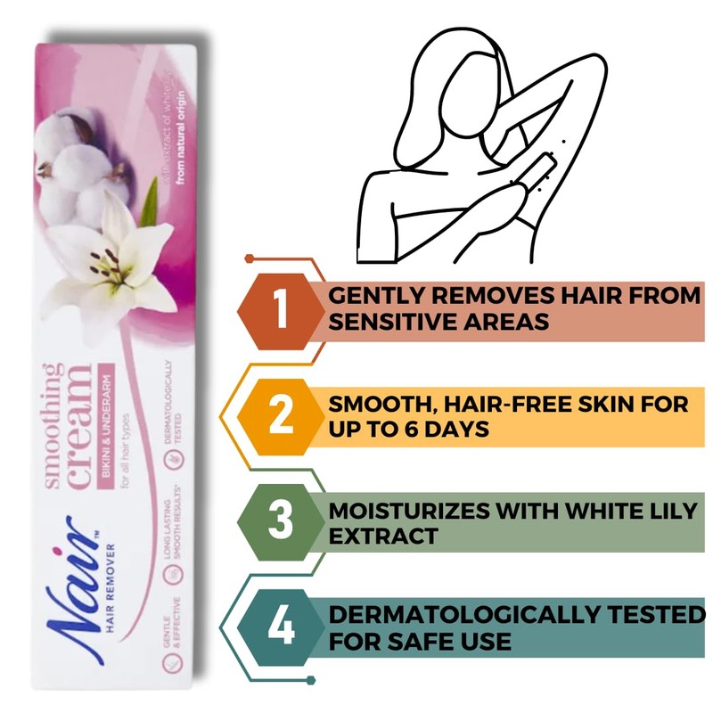 Nair Hair Removal Cream Bundle for Legs, Body, Bikini, and