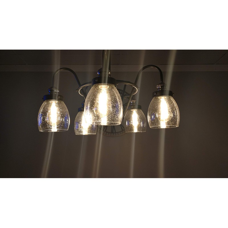 Seeded Bubble Glass Lamp Shade, LEDupdates 3 Pack Oversize Clear