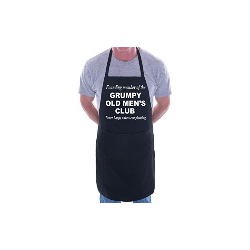Print4U Grumpy Old Men BBQ Cooking Funny Novelty Apron Black