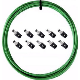 LAVA CABLE Tightrope DC Power Solder Free Kit 10' Cable 10 Plugs + Stripping Tool (Green)