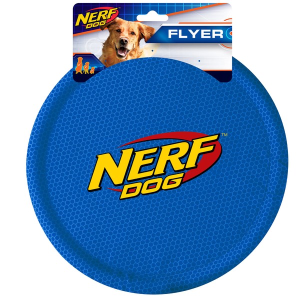 Nerf Dog Nylon Flyer Dog Toy, Frisbee, Lightweight, Durable and