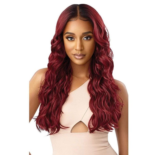 Outre Perfect Hairline Fully Hand Tied 13x6 Lace Wig HD Transparent Lace No Plucking Required ANNALISE(DR2/CINWN)
