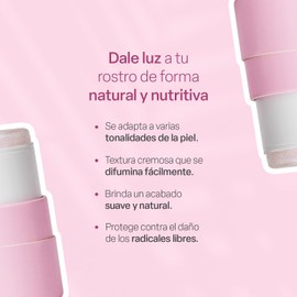 TEIA COSMETICOS Iluminador en Barra, Acabado Natural, Contorno Facial, Fórmula Vegana, Universal, 7 g (Perla)