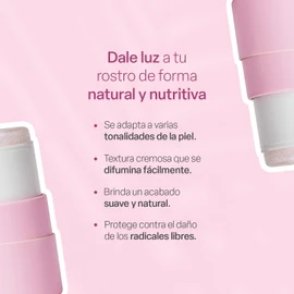 TEIA COSMETICOS Iluminador en Barra, Acabado Natural, Contorno Facial, Fórmula Vegana, Universal, 7 g (Perla)