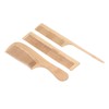 6pcs Bamboo Hair Comb Set for Barber Anti Static Heat