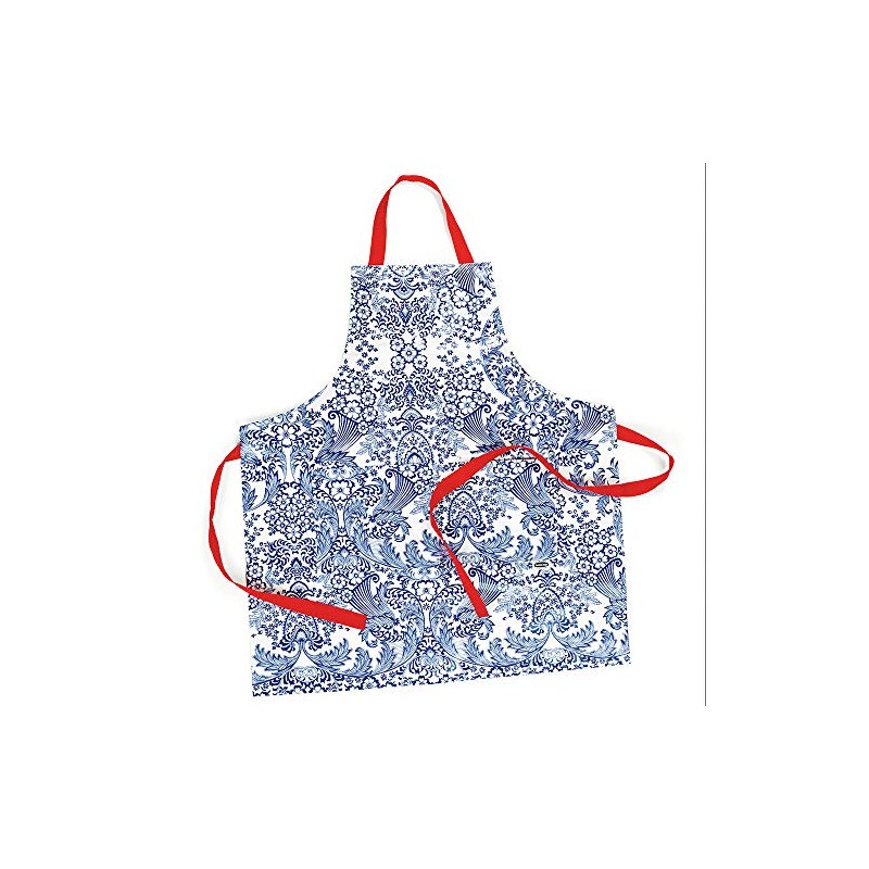 Oilcloth International Retro Vinyl Apron Blue Paradise