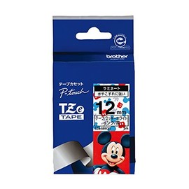 [Brother Genuine] PE-Touch Laminating Tape TZe-MW31 Width 0.5 inches (12 mm) (Black Letter/Mickey White)