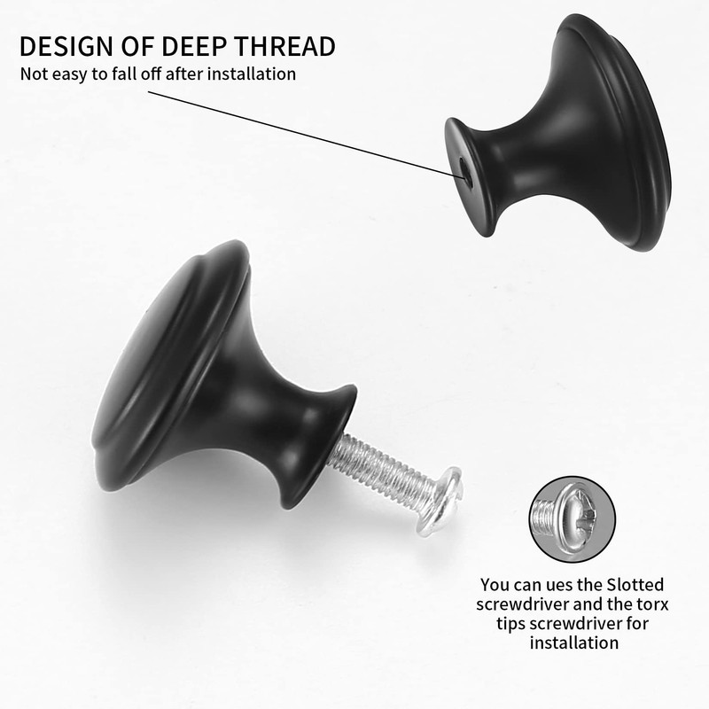 YOUYIDUN 11 Pcs Drawer Knobs，Round Furniture Knobs，Cabinet Door Knobs，Cupboard Knobs，Drawer