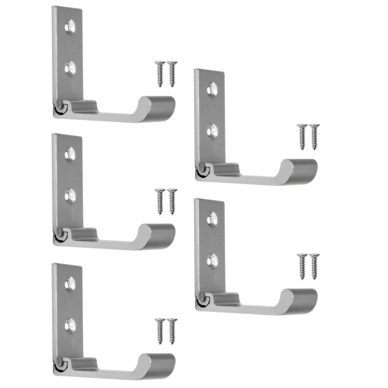 Fuxxer® 5 x Folding Multi-Purpose Hooks, Wardrobe Hooks, 75 x