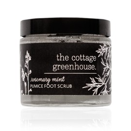 The Cottage Greenhouse Rosemary & Mint Foot Scrub, 4 oz, 113 g, Exfoliating Pedicure Scrub for Dry or Cracked Feet, Luxury At Home Spa Skin & Body Care