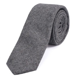 DonDon Men's Tie 6 cm Cotton Plain Checked and Polka Dot Mottled -