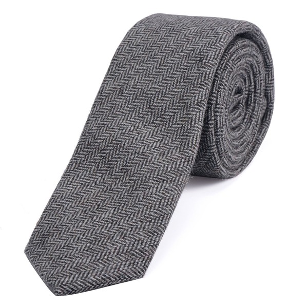 DonDon Men's Tie 6 cm Cotton Plain Checked and Polka