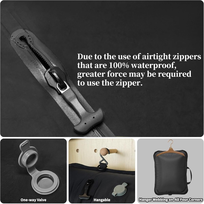 EULANT TPU Vacuum Bags for Travel, Reusable Compression Bags for