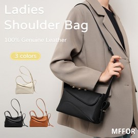 MFFOR Women's Shoulder Bag, Genuine Leather, Square, Crossbody Bag, Compact, Crossbody Bag, Lightweight, Small, Stylish, Cute, Simple, Casual, Popular, brown (caramel)