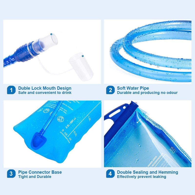Hydration Pack, 2L Water Supply Bag, Water Pack, Handheld, Water