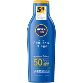 NIVEA SUN Sonnenmilch mit verbesserter Formel, Lichtschutzfaktor 50+, 200 ml Flasche, Schutz & Pflege