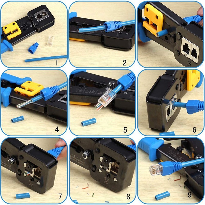 Multifunctional Ethernet Crimper Pliers Accurate Labor Saving Ethernet Crimping Tool