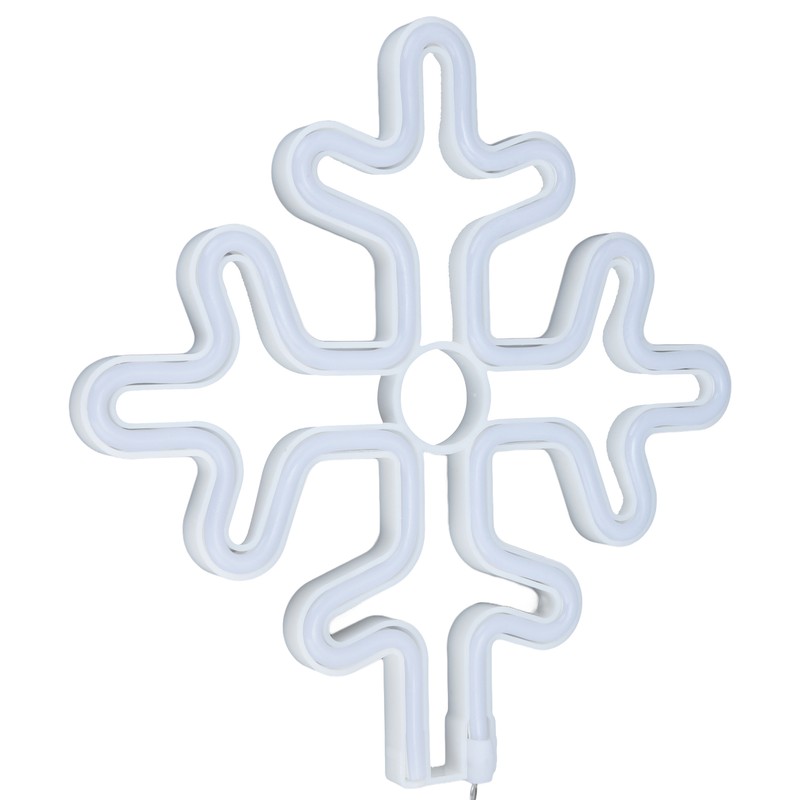 70in Neon Sign Romantic Christmas Snowflake Battery USB Powered LED