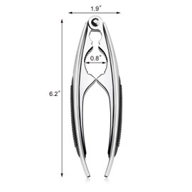 New Star Foodservice 27969 Die Cast Zinc Alloy Lobster Cracker Nutcracker Seafood Cracker with Soft Rubber Grips, Silver