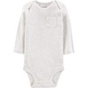 Simple Joys by Carter's Baby 5-Pack Neutral Long-Sleeve Bodysuit, grey/blue