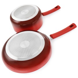 Oster 7 Piece Non Stick Aluminum Cookware Set in Red